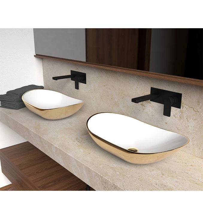 LAVABO COPEN NADGRADNI 615X360X155 ZLATNO BELI