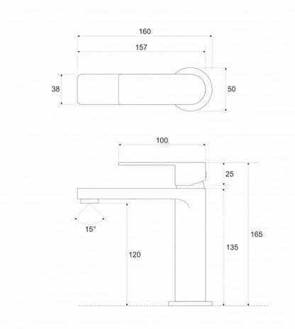 BATERIJA ZA LAVABO COPEN NOOK HROM