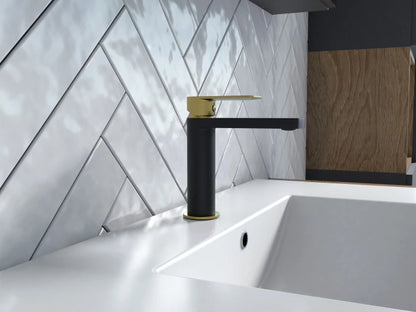 BATERIJA ZA LAVABO COPEN NOOK MAT CRNA / BRUŠENO ZLATO