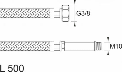 BRINOKS CREVO SBA BATERIJSKO F3/8 XM10 500 SA PRODUŽETKOM OD 50MM