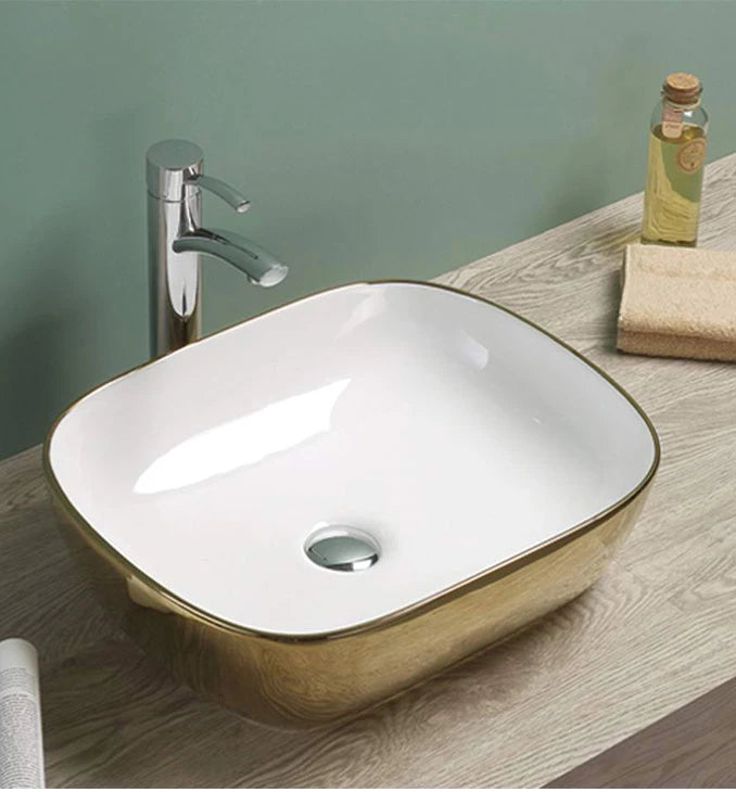 LAVABO COPEN NADGRADNI 505X405X140 ZLATNO BELI