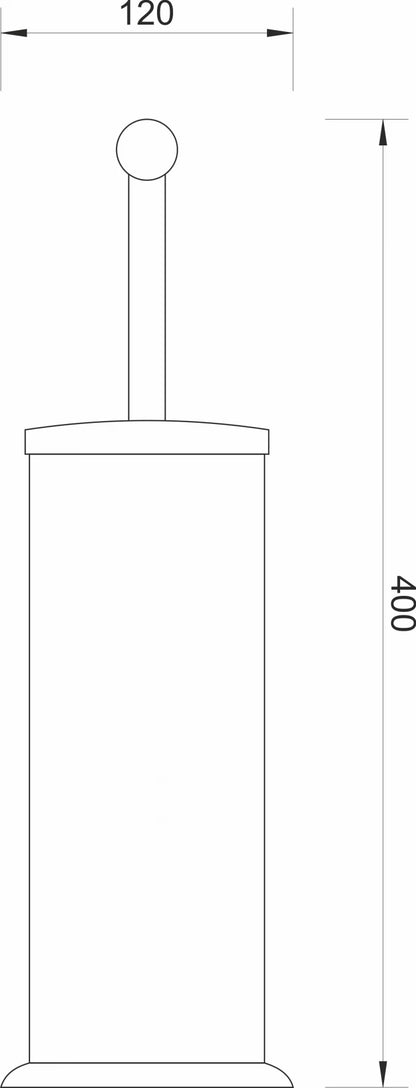 WC ČETKA MINOTTI OKRUGLA HROM RAVNA