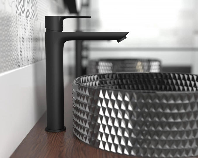 STAKLENI LAVABO COPEN NADGRADNI FI400X125MM CRNI