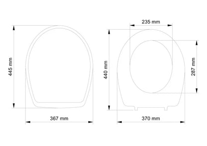 WC DASKA VISAM KLASIK DUROPLAST BELA INOX ŠARKE